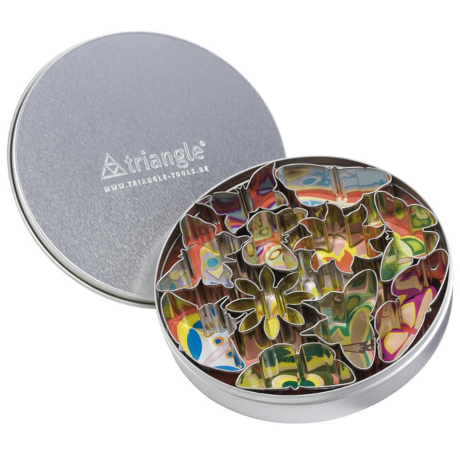 Triangle 11-Delige Steekvormpjes Set – RVS – Vaatwasserbestendig – In Blik