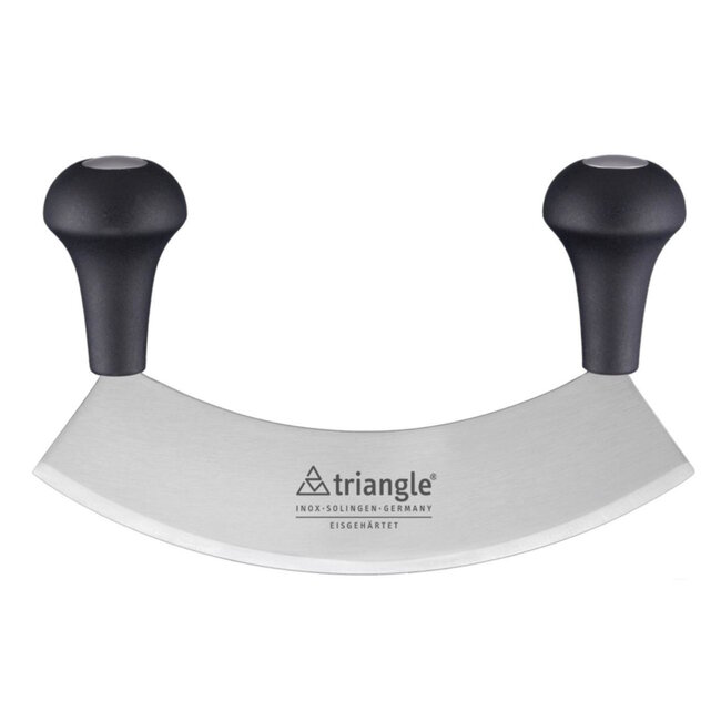 Triangle Wiegemes voor Kruiden – Gehard Staal – 23 cm Lemmet – Comfort Handvat