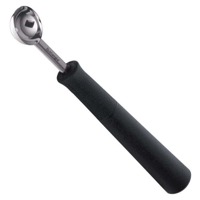 Triangle Professioneel Kerf- en Decoreermesje – Bolvormig – RVS – 14 cm – Zwart