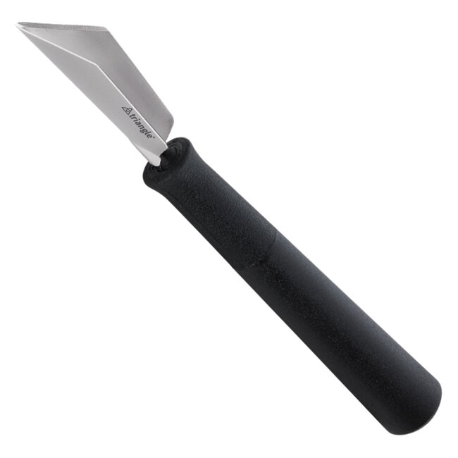 Triangle Professioneel V-Model Kerf- en Decoreermesje – RVS – 14 cm – Zwart