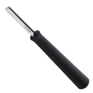 Triangle Professioneel Kerf- en Decoreermesje – Rechthoekig – RVS – 14 cm – Zwart
