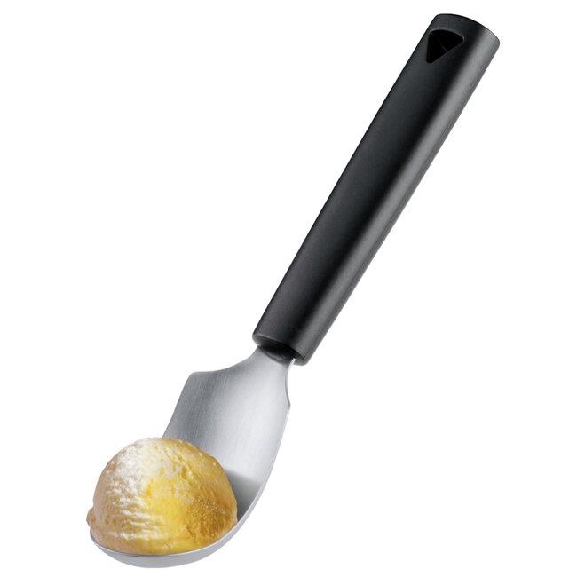 Triangle Spirit Fruitlepel – Uithollen als Kunst – Vaatwasserbestendig – Zwart