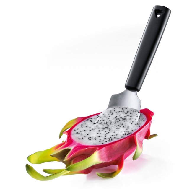 Triangle Spirit Fruitlepel – Uithollen als Kunst – Vaatwasserbestendig – Zwart