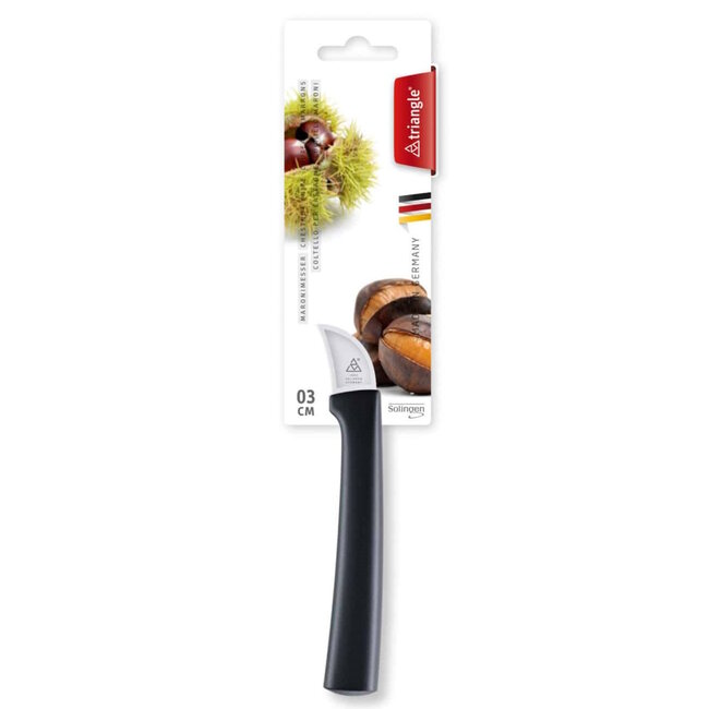Triangle Kastanjemesje met Gebogen Lemmet – 3 cm – RVS – Vaatwasserbestendig