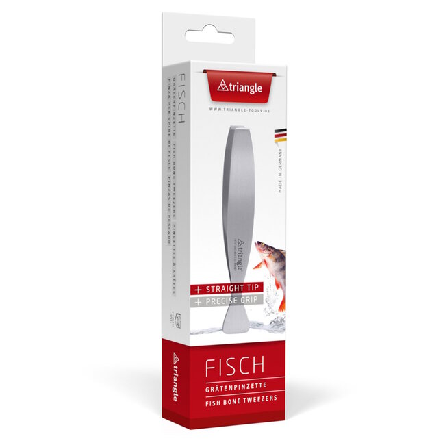 Triangle Professionele Visgratenpincet – Schuin – RVS – 17 cm – Vaatwasserbestendig