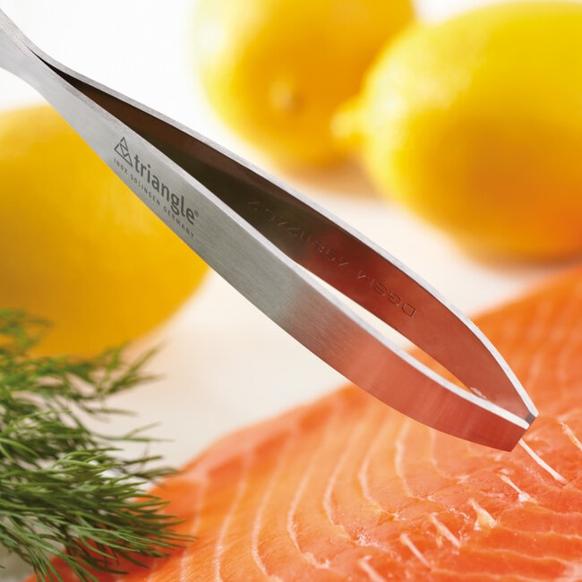 Triangle Professionele Visgratenpincet – Schuin – RVS – 17 cm – Vaatwasserbestendig