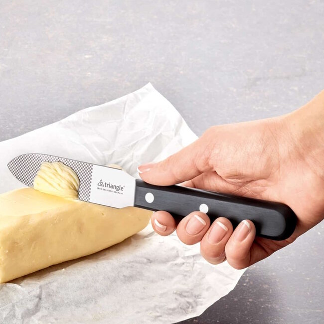 Triangle Palet Strijkmesje 10 cm – Antikleef & Ergonomisch Design – Zwart