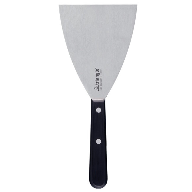 Triangle Bakspatel Extra Breed – 10 cm Lemmet – RVS – Zwart Handvat