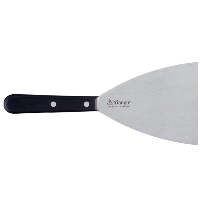 Triangle Bakspatel Extra Breed – 10 cm Lemmet – RVS – Zwart Handvat