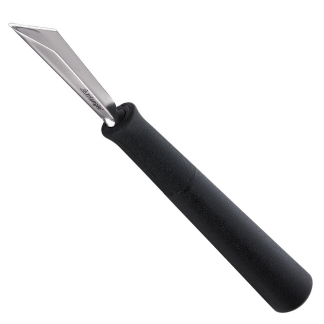 Triangle V-vormig Kerf- en Decoreermesje – 14 cm – Zwart – Vaatwasserbestendig