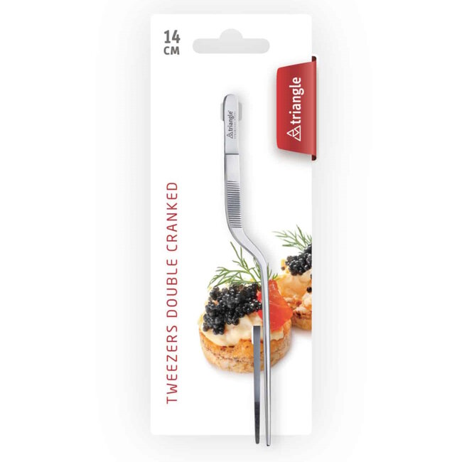 Triangle Professioneel Pincet 14 cm – Dubbele Knik – RVS – Vaatwasserbestendig