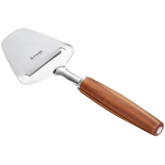 Triangle Kaasschaaf met Pruimenhouten Handvat – Duurzaam FSC® Gecertificeerd – Inclusief Geschenkverpakking