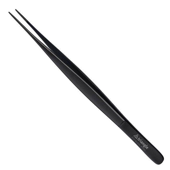 Triangle 15 cm Precisiepincet – Mat Zwart – Ideaal voor Bordopmaak