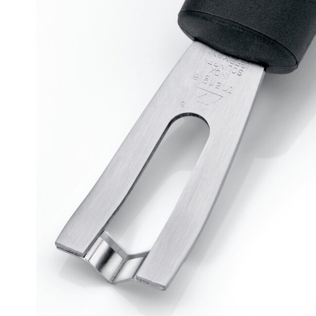 Triangle Professionele Canneleur – Driehoekig RVS – Vaatwasserbestendig – Zwart Handvat