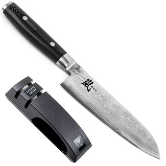 Yaxell Ran Messenset – Giftset – 2-delig – Santoku Mes 16,5 cm en Messenlijper – 69 Lagen Damaststaal – VG10 Staal – 61 HRC – Canvas-Micarta Heft Yaxell Ran Messenset – Giftset – 2-delig – Santoku Mes 16,5 cm en Messenlijper – 69 Lagen Damaststaal – VG10 Staal – 61 HRC – Canvas-Micarta Heft