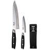 Yaxell Yaxell Japans - Serie Tsuchimon - Messenset met Slijper - VG10 Staal - 61 HRC - 3 Lagen Damaststaal - Canvas-Micarta Heft Yaxell Yaxell Japans - Serie Tsuchimon - Messenset met Slijper - VG10 Staal - 61 HRC - 3 Lagen Damaststaal - Canvas-Micarta Heft