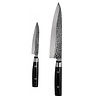 Yaxell Yaxell Japans - Serie Zen - Giftset - Koksmes Lemmet 20 cm en Universeelmes Lemmet 12 cm - 37 Lagen Damaststaal - Canvas-Micarta Heft Yaxell Yaxell Japans - Serie Zen - Giftset - Koksmes Lemmet 20 cm en Universeelmes Lemmet 12 cm - 37 Lagen Damaststaal - Canvas-Micarta Heft
