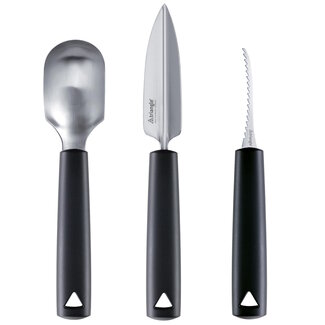 Triangle Pompoen Kerfset 3-Delig – RVS Lemmet – Vaatwasserbestendig Triangle Pompoen Kerfset 3-Delig – RVS Lemmet – Vaatwasserbestendig