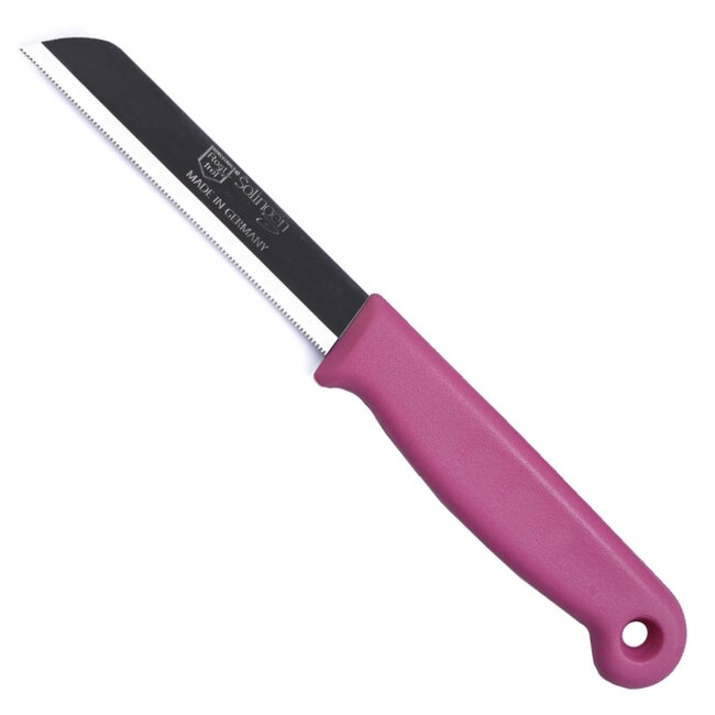Solingen Kartelmes – Tomatenmes met Kartel – RVS – 18,5 cm met Blade Cover – Roze