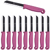 Solingen Solingen Kartelmes - Tomatenmes met Kartel - RVS - 18,5 cm met "Blade Cover" - Roze - 10 stuks Solingen Solingen Kartelmes - Tomatenmes met Kartel - RVS - 18,5 cm met "Blade Cover" - Roze - 10 stuks