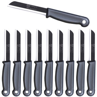 Solingen Kartelmes – Tomatenmes met Kartel – RVS – 18,5 cm met Blade Cover – Grijs – 10 stuks