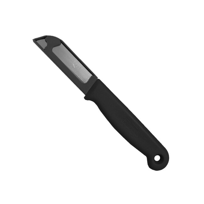 Solingen Schilmesje – RVS Glad – 16 cm met Blade Cover – Zwart – 2 stuks