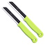 Solingen Kartelmes – Tomatenmes met Kartel – RVS – 18,5 cm met Blade Cover – Groen – 2 stuks