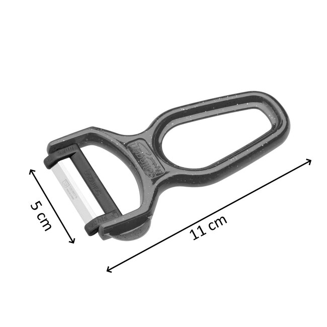 RÖR Solingen Dunschiller – RVS – Lemmet 5 cm – Heft Kunststof – Zwart Glitter