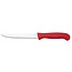 RÖR Solingen Vespermes – Steakmes – RVS – Lemmet 13 cm – Heft Kunststof Rood