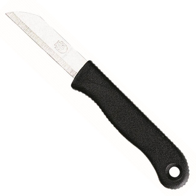 RÖR Solingen Schilmes – RVS – Lemmet 6 cm – Extra Grip Heft Kunststof – Zwart