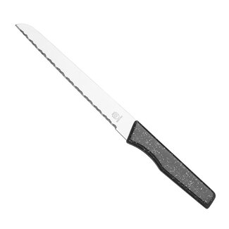 RÖR Solingen Broodmes – Gekarteld Lemmet – Glitter Kunststof Handvat – 18 cm – zwart RÖR Solingen Broodmes – Gekarteld Lemmet – Glitter Kunststof Handvat – 18 cm – zwart