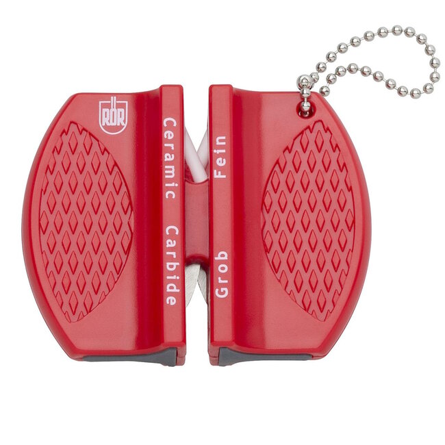 RÖR Solingen Messenslijper – Keramiek – Grof en Fijn – Rood