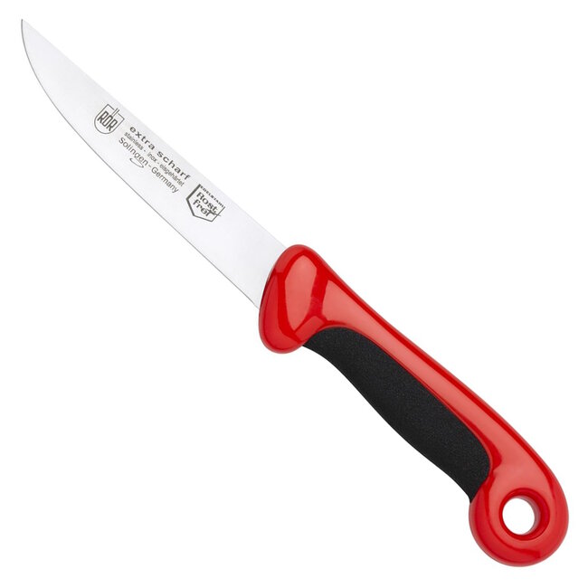 RÖR Solingen Universeelmes – Extra Grip – RVS – Lemmet 13 cm – Zwart met Rood