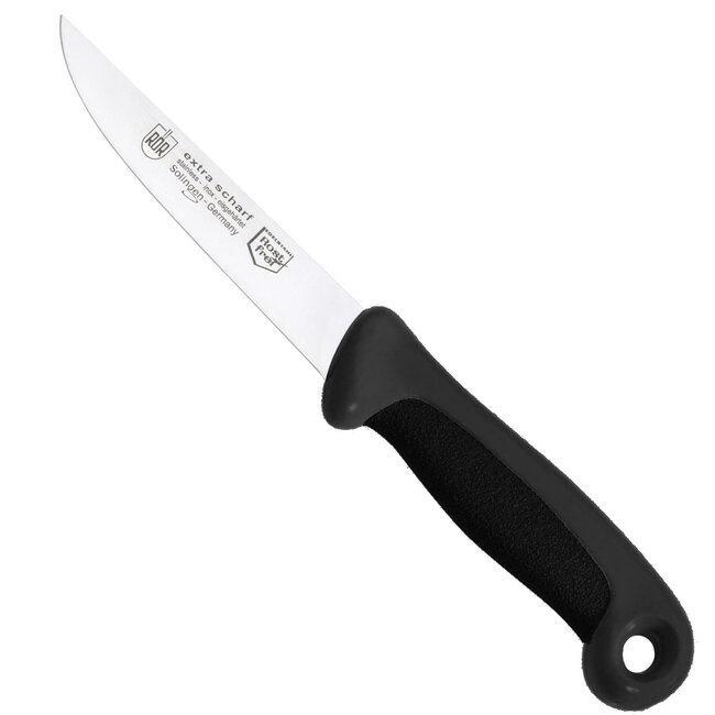 RÖR Solingen Universeelmes – Extra Grip – RVS – Lemmet 13 cm – Zwart