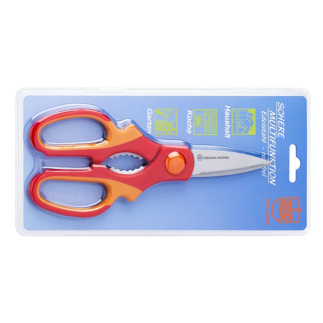 RÖR Solingen Multifunctionele Keukenschaar – Alleskunner met Rood Handvat – 20,5 cm