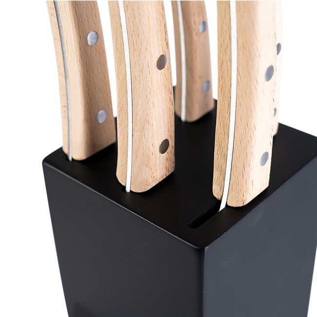 Homey's Messenblok Bokträ – Beukenhout – Zwart – 5 Delig