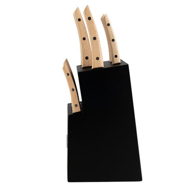 Homey's Messenblok Bokträ – Beukenhout – Zwart – 9 Delig