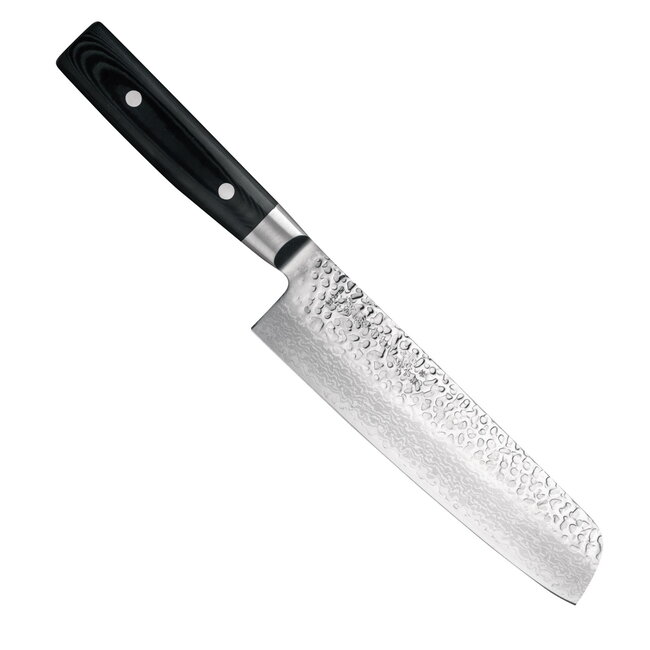 Yaxell Zen Nakiri Koksmes 16,5 cm – 37 Lagen Damaststaal – Canvas-Micarta Heft