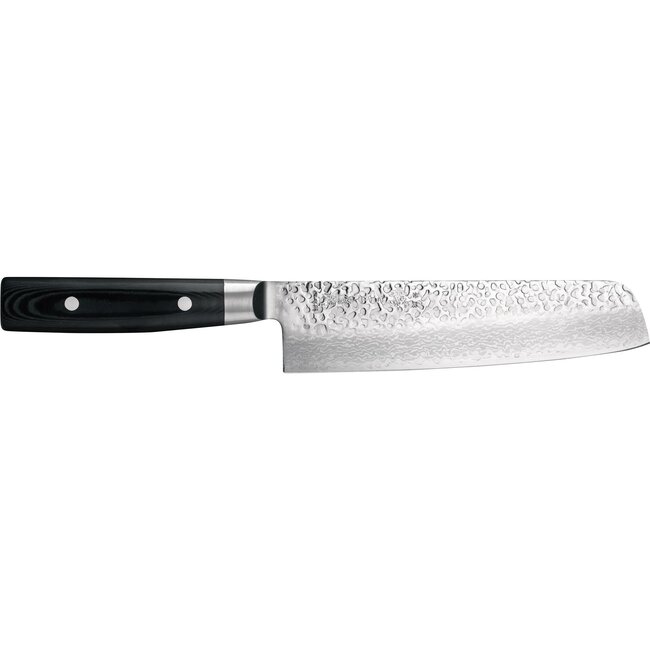 Yaxell Zen Nakiri Koksmes 16,5 cm – 37 Lagen Damaststaal – Canvas-Micarta Heft