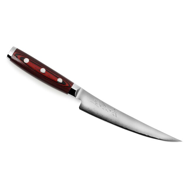 Yaxell Super Gou Uitbeenmes Gebogen 15 cm – 161 Lagen Damaststaal – SG2 Staal – 63 HRC – Canvas-Micarta Heft