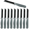 Solingen Solingen Kartelmes - Tomatenmes met Kartel - Robuust Handvat - RVS - 18.5 cm met "Blade Cover" - Zilver Glitter - 10 Stuks Solingen Solingen Kartelmes - Tomatenmes met Kartel - Robuust Handvat - RVS - 18.5 cm met "Blade Cover" - Zilver Glitter - 10 Stuks