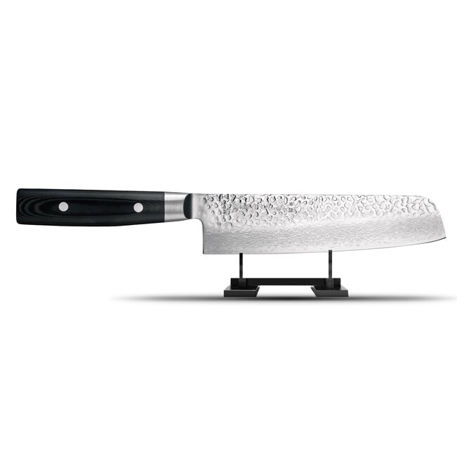Yaxell Zen Nakiri Koksmes 16,5 cm – 37 Lagen Damaststaal – Canvas-Micarta Heft