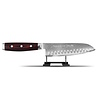 Yaxell Yaxell Super Gou Santoku Mes met Kuilen - 16.5 cm Lemmet - SG2 Staal - 161 Lagen Damast - Handgemaakt in Japan Yaxell Yaxell Super Gou Santoku Mes met Kuilen - 16.5 cm Lemmet - SG2 Staal - 161 Lagen Damast - Handgemaakt in Japan