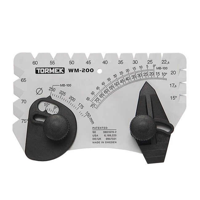 Tormek Hoekinstelmal – Precisie Slijpen – Instelbaar 10°-75° – Magnetisch – Geschikt voor Diverse Slijpwielen