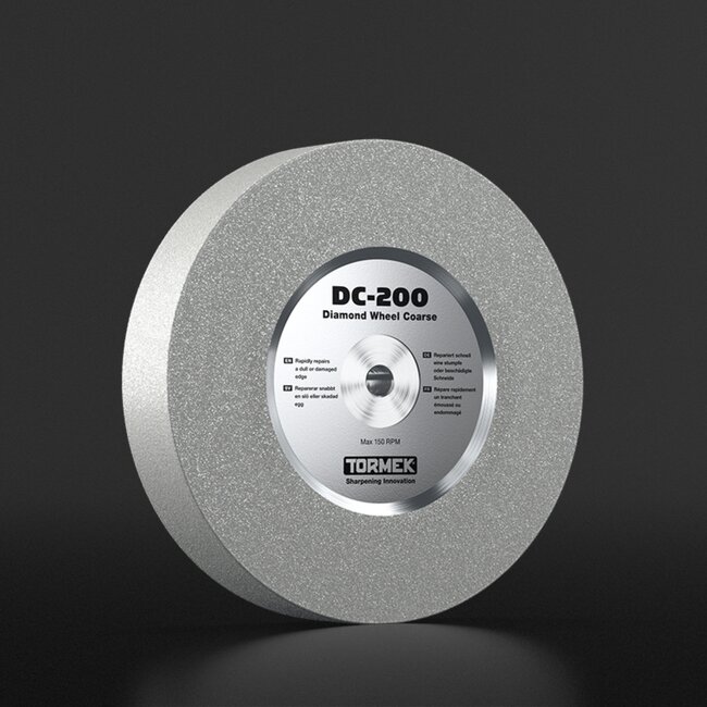 Tormek Grof diamantslijpwiel – Snel en duurzaam – Voor Tormek T-4 – 200 mm – Inclusief anti-corrosie concentraat
