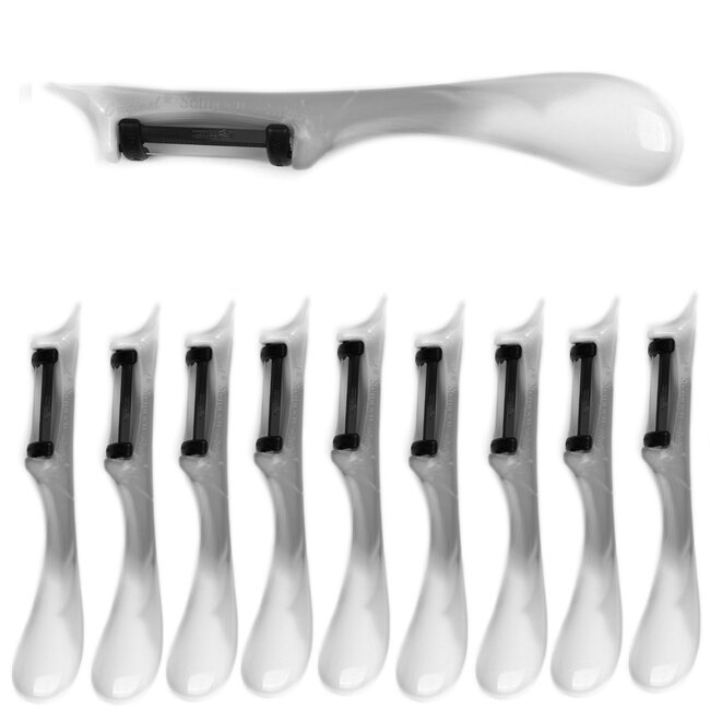 Solingen Dunschiller Star – Dubbel Mes – 19 cm – Bi-Color – Wit met Grijs – 10 stuks