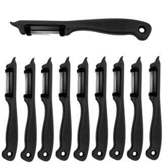 Solingen Dunschiller Dubbel Mes – voor Fruit- en Groenteschiller – Kunststof – Zwart – 10 stuks Solingen Dunschiller Dubbel Mes – voor Fruit- en Groenteschiller – Kunststof – Zwart – 10 stuks