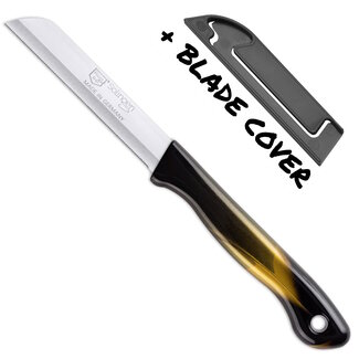 DKS Solingen Tomatenmes – Gekarteld RVS Lemmet – 19,5cm Zwart/Goud