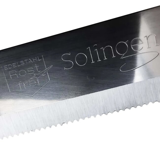 DKS Solingen Tomatenmes – Gekarteld RVS Lemmet – 19,5cm Zwart/Wit – 10 stuks