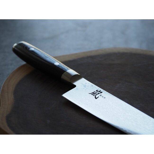 Yaxell Ran Koksmes 24 cm – 69 Lagen Damaststaal – VG10 Staal – 61 HRC – Canvas-Micarta Heft